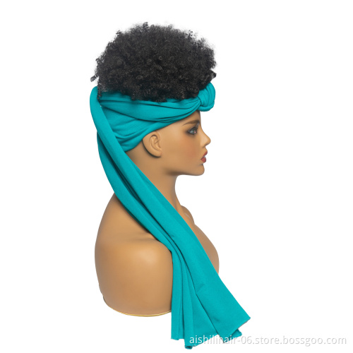 Aishili new style headband wig afro curly wig with long headband wigs for black women